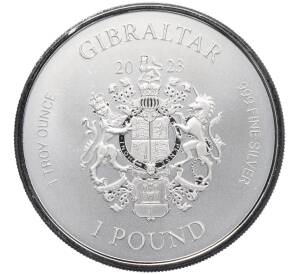 1 фунт 2023 года Гибралтар «Боевой слон»