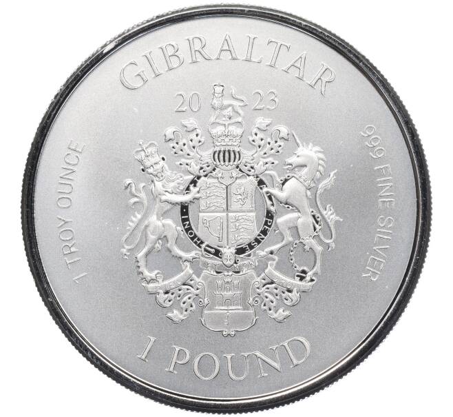 1 фунт 2023 года Гибралтар «Боевой слон» (Артикул M2-72066)