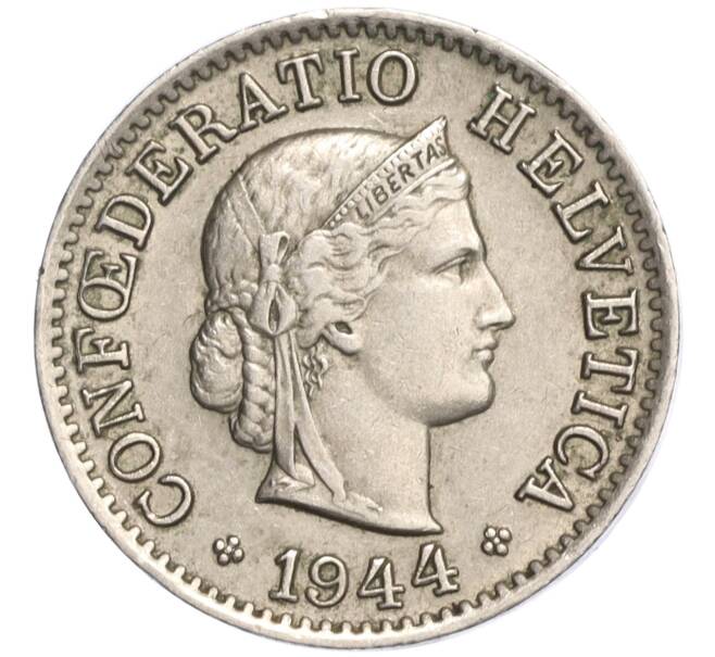 Монета 5 раппенов 1944 года Швейцария (Артикул K11-119250)