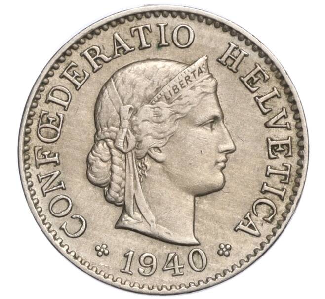 Монета 5 раппенов 1940 года Швейцария (Артикул K11-119256)