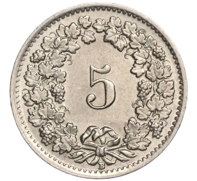 Монета 5 раппенов 1950 года Швейцария (Артикул K11-119260)