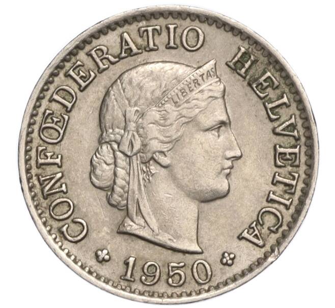 Монета 5 раппенов 1950 года Швейцария (Артикул K11-119263)