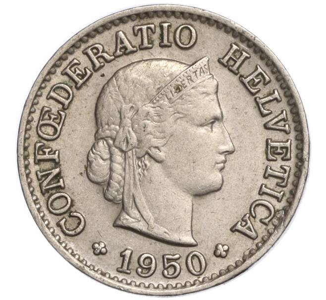 Монета 5 раппенов 1950 года Швейцария (Артикул K11-119278)
