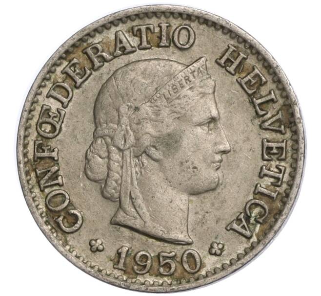 Монета 5 раппенов 1950 года Швейцария (Артикул K11-119281)