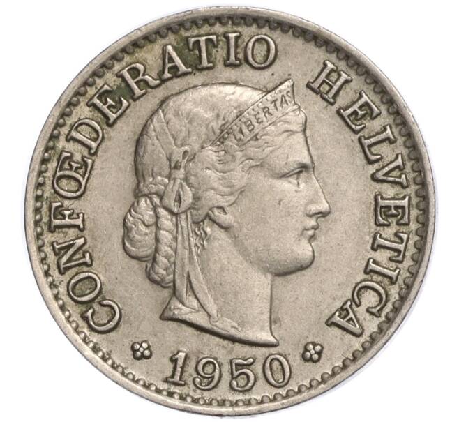 Монета 5 раппенов 1950 года Швейцария (Артикул K11-119282)