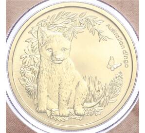 1 доллар 2011 года Австралия «Детеныши диких животных — Динго» (в конверте с почтовой маркой)