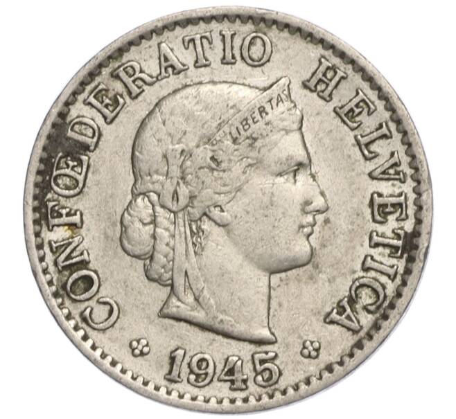 Монета 5 раппенов 1945 года Швейцария (Артикул K11-119333)