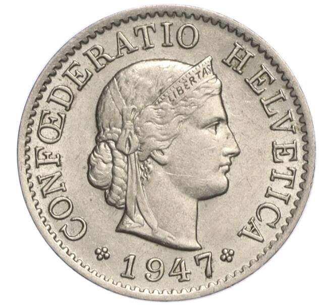Монета 5 раппенов 1947 года Швейцария (Артикул K11-119342)