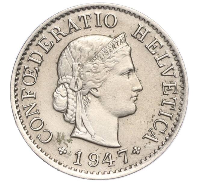 Монета 5 раппенов 1947 года Швейцария (Артикул: K11-119346) — Фото №1