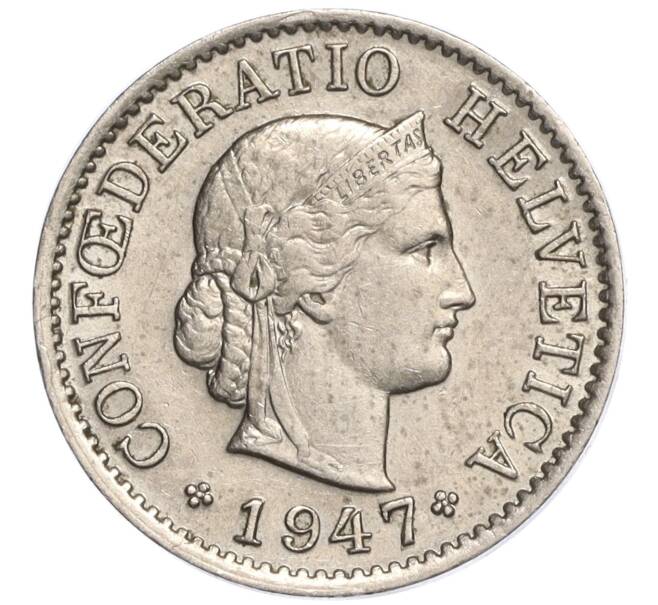 Монета 5 раппенов 1947 года Швейцария (Артикул K11-119347)