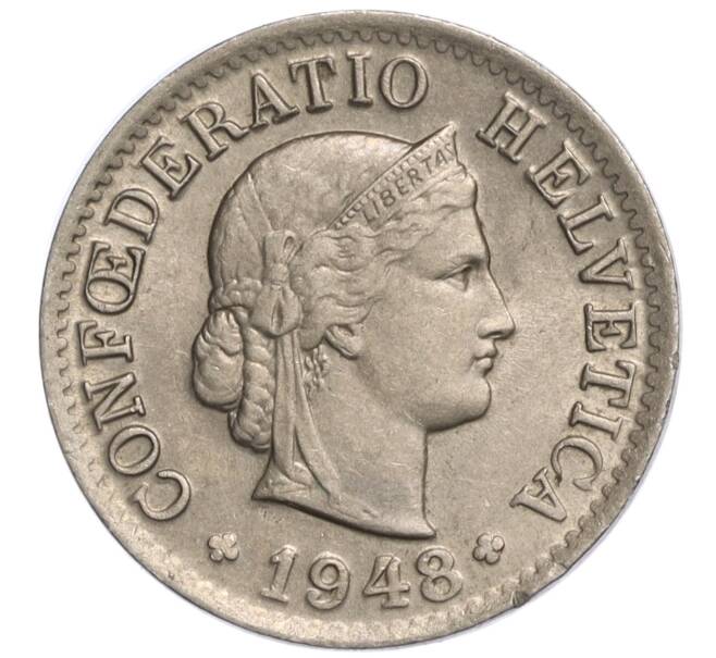 Монета 5 раппенов 1948 года Швейцария (Артикул K11-119350)