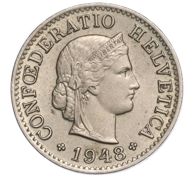 Монета 5 раппенов 1948 года Швейцария (Артикул K11-119351)