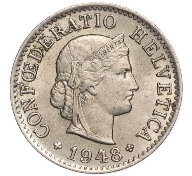 Монета 5 раппенов 1948 года Швейцария (Артикул K11-119353)