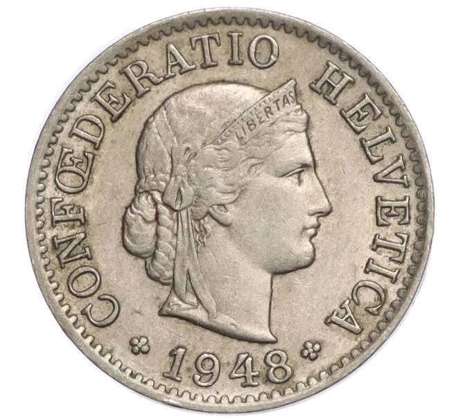 Монета 5 раппенов 1948 года Швейцария (Артикул K11-119359)