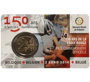 2 евро 2014 года Бельгия — 150 лет бельгийскому Красному кресту (В буклете) — Фото №2
