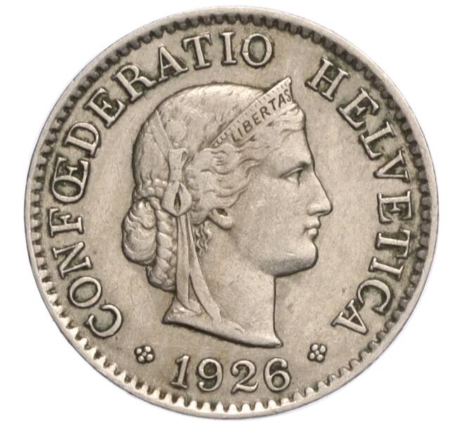 Монета 5 раппенов 1926 года Швейцария (Артикул: K11-119405) — Фото №1