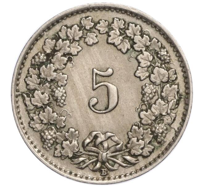 Монета 5 раппенов 1926 года Швейцария (Артикул: K11-119405) — Фото №2