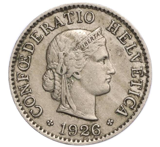 Монета 5 раппенов 1926 года Швейцария (Артикул: K11-119406) — Фото №1