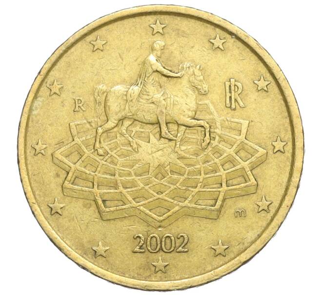 Монета 50 евроцентов 2002 года Италия (Артикул: K11-119474) — Фото №1