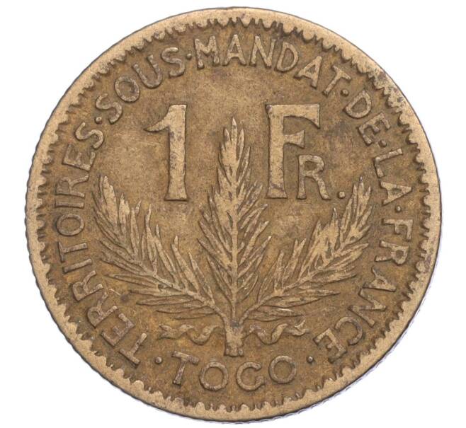 Монета 1 франк 1925 года Французское Того (Артикул M2-72099)