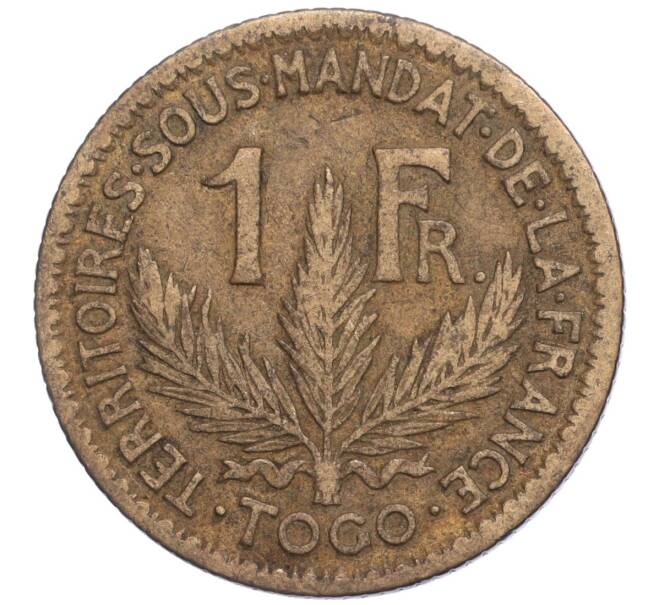 Монета 1 франк 1925 года Французское Того (Артикул M2-72103)