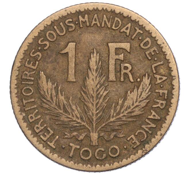 Монета 1 франк 1925 года Французское Того (Артикул M2-72105)