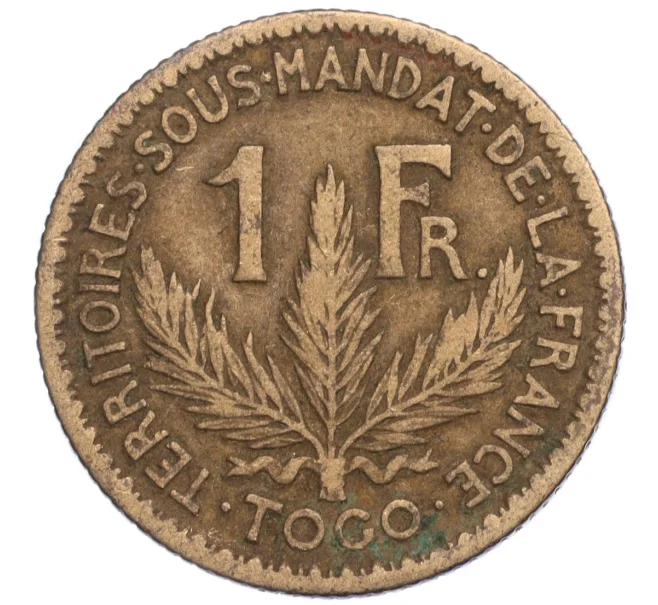 Монета 1 франк 1925 года Французское Того (Артикул M2-72107)