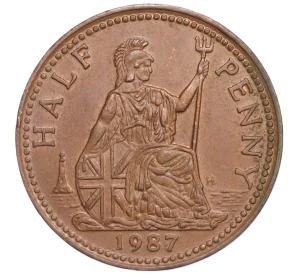 Музейный жетон «Музей Айронбриджского музея — 1/2 пенни» 1987 года Великобритания