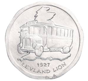 Транспортный жетон «Leyland Lion — 50 пенсов» Великобритания