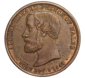 Медалевидный жетон «Альберт принц Уэльский — Собор Святого Павла в Лондоне» 1872 года Великобритания