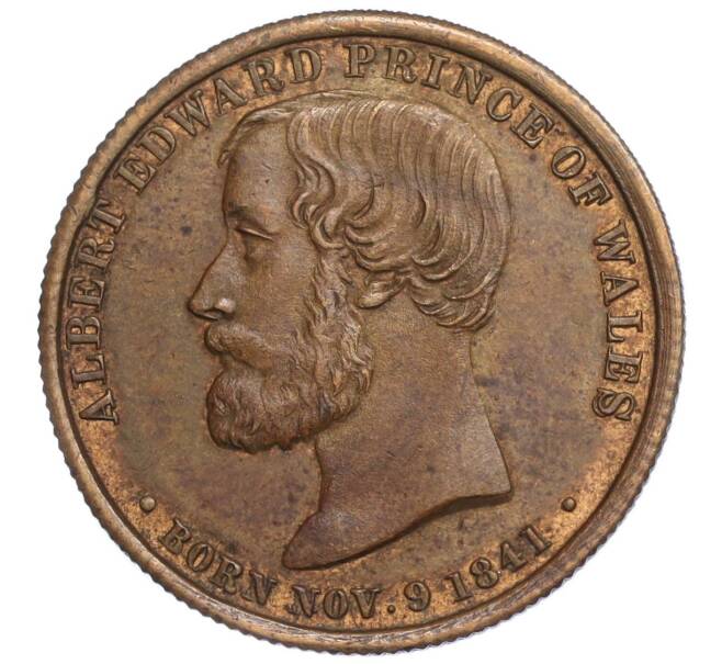 Медалевидный жетон «Альберт принц Уэльский — Собор Святого Павла в Лондоне» 1872 года Великобритания (Артикул K11-119580)