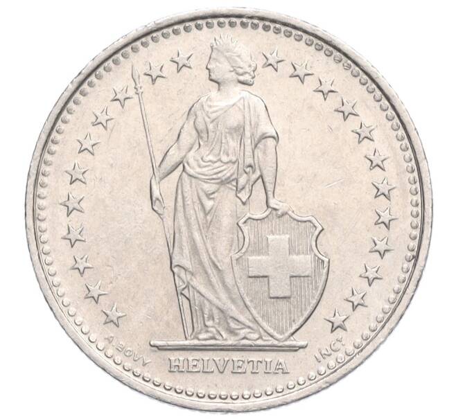 Монета 1/2 франка 1991 года Швейцария (Артикул T11-03145)