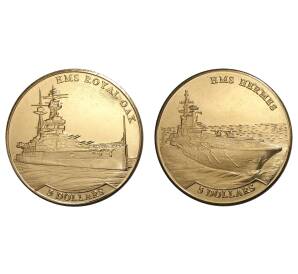 Набор монет 5 долларов 2016 года Науру — Корабли — Фото №1