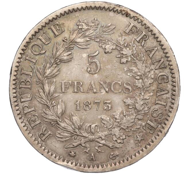 Монета 5 франков 1873 года А Франция (Артикул K27-85056)