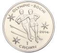 Монета 1 крона 2014 года Остров Мэн «XXII зимние Олимпийские Игры в Сочи 2014 года — Фигурное катание» (Артикул K27-85067)