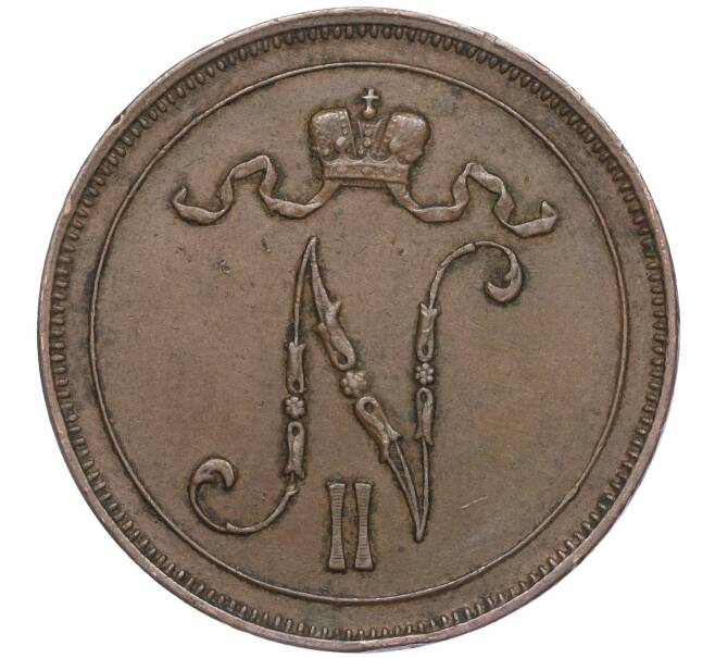 Монета 10 пенни 1914 года Русская Финляндия (Артикул K27-85158)