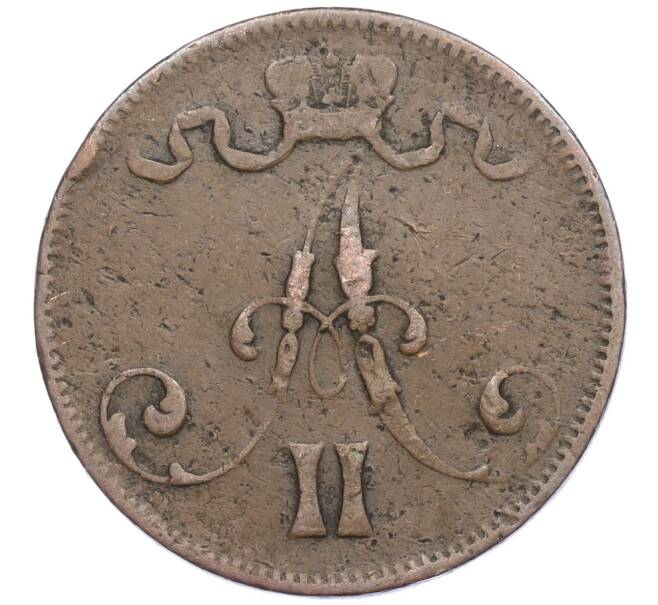 Монета 5 пенни 1873 года Русская Финляндия (Артикул K27-85160)