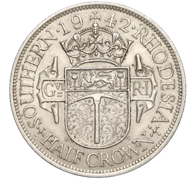 Монета 1/2 кроны 1942 года Южная Родезия (Артикул K11-119915)