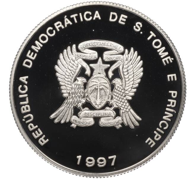 Монета 15000 добр 1997 года Сан-томе и Принсипи «Вид Швейцарии в будущем» (Артикул K11-119959)