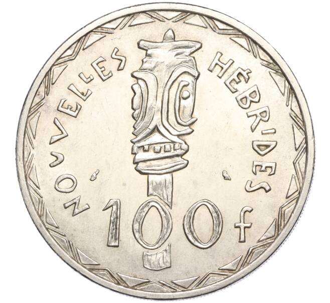 Монета 100 франков 1966 года Новые Гебриды (Артикул K11-119963)