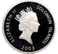 Монета 25 долларов 2003 года Соломоновы острова «Самолеты — Самолет братьев Райт» (Артикул T11-03196)