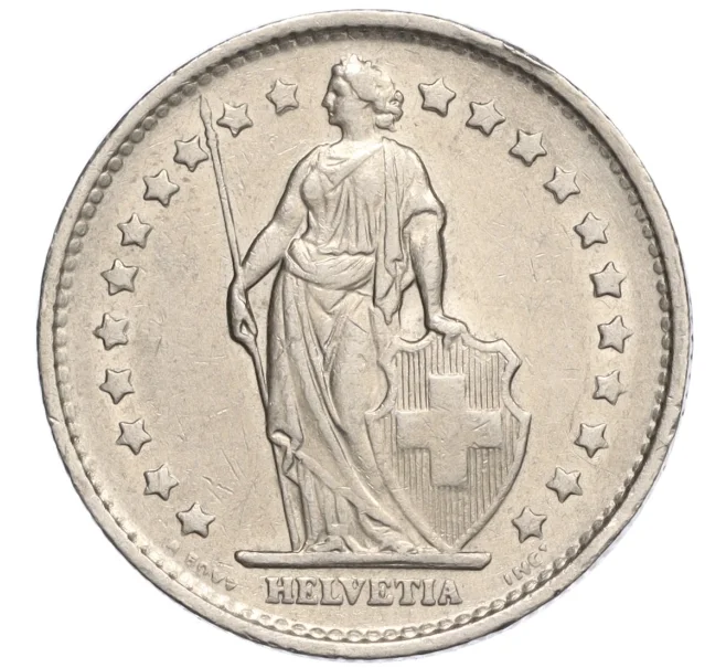 Монета 1 франк 1970 года Швейцария (Артикул K11-120578)