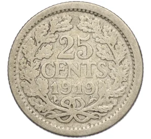 25 центов 1919 года Нидерланды