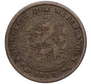 1/2 цента 1911 года Нидерланды
