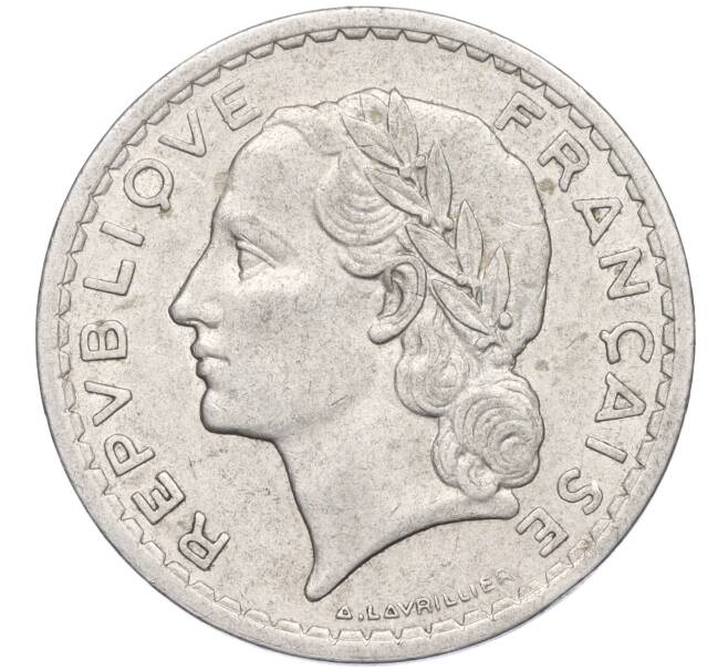 Монета 5 франков 1945 года Франция (Артикул K11-120808)