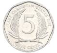 Монета 5 центов 2002 года Восточные Карибы (Артикул K11-121015)