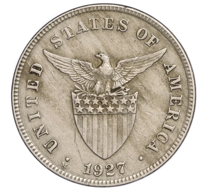 Монета 5 центов 1927 года Филиппины (Администрация США) (Артикул K11-121092)