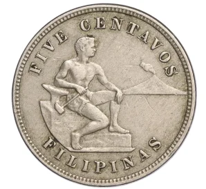 5 центов 1927 года Филиппины (Администрация США)