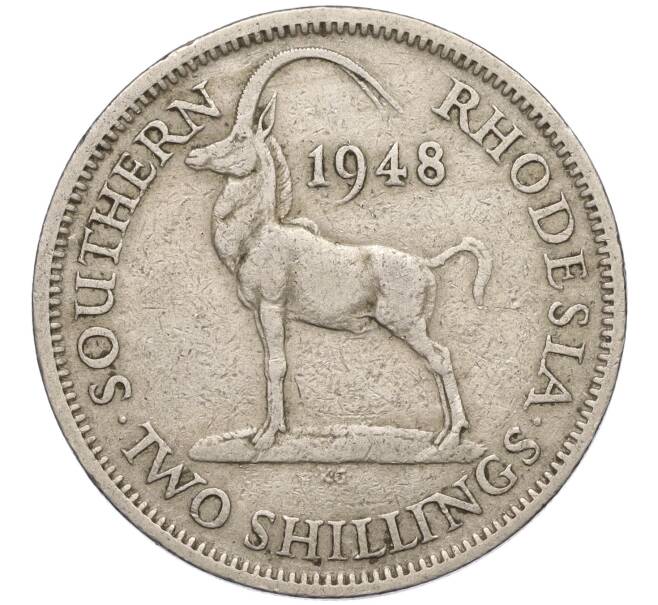 Монета 2 шиллинга 1948 года Южная Родезия (Артикул K11-121352)