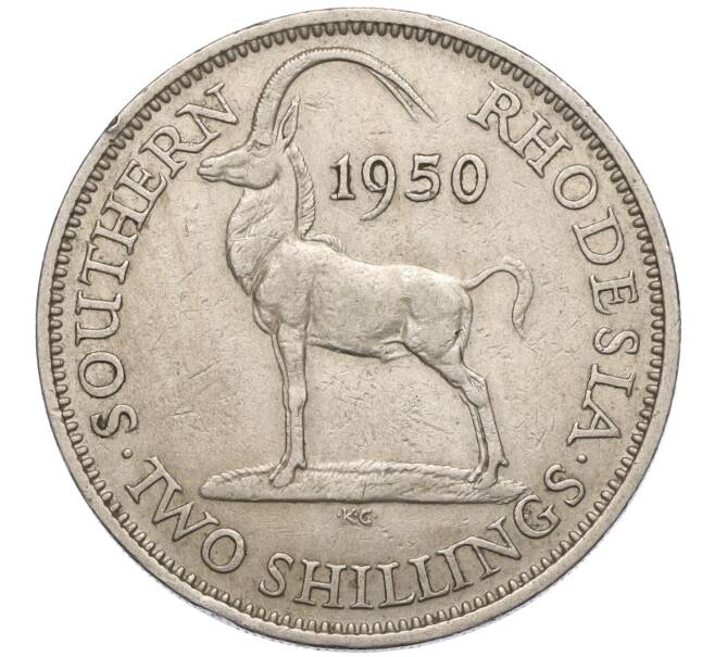Монета 2 шиллинга 1950 года Южная Родезия (Артикул K11-121354)